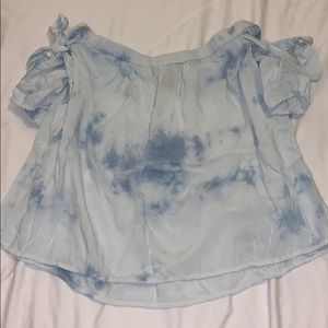 Off the Shoulder Light Blue top